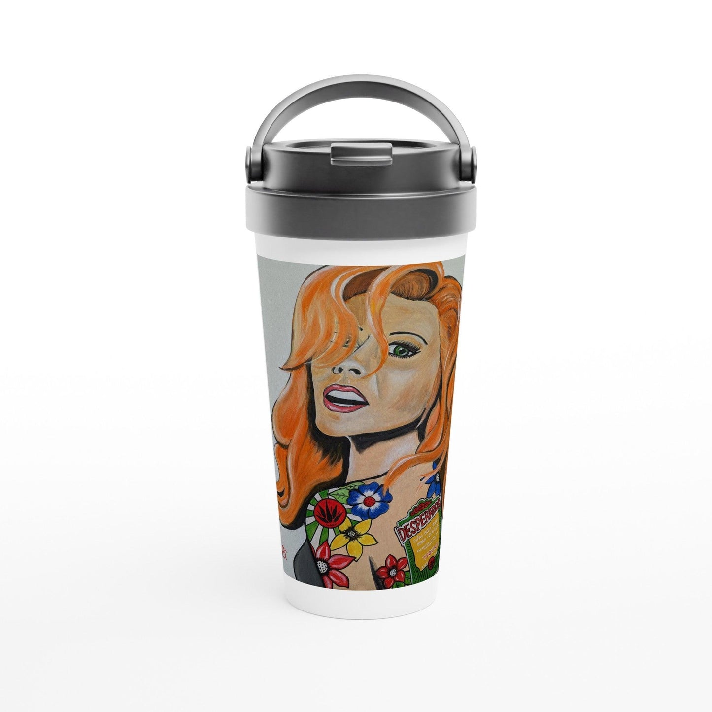 Desperado Lover - White 15oz Stainless Steel Travel Mug - Boozenbabes