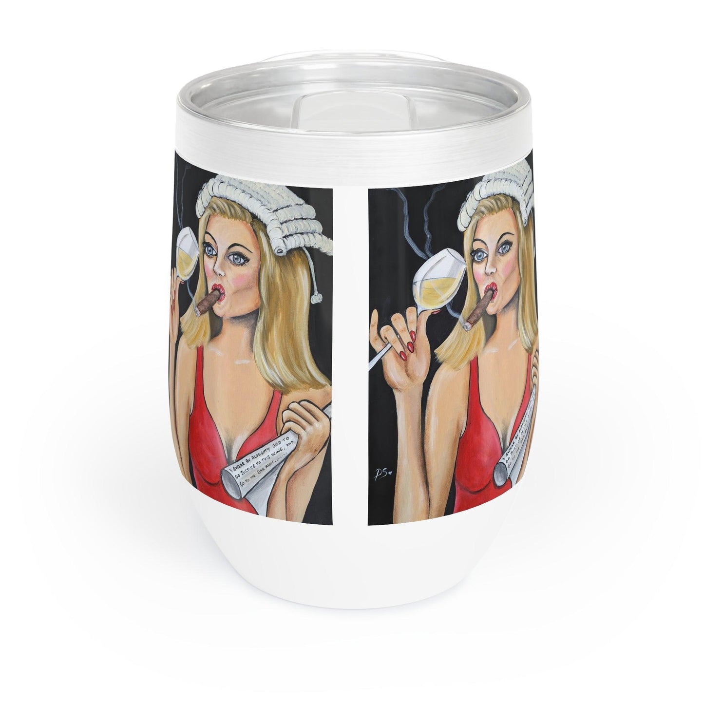 Justice for the wine - Chill Wine Tumbler - Boozenbabes