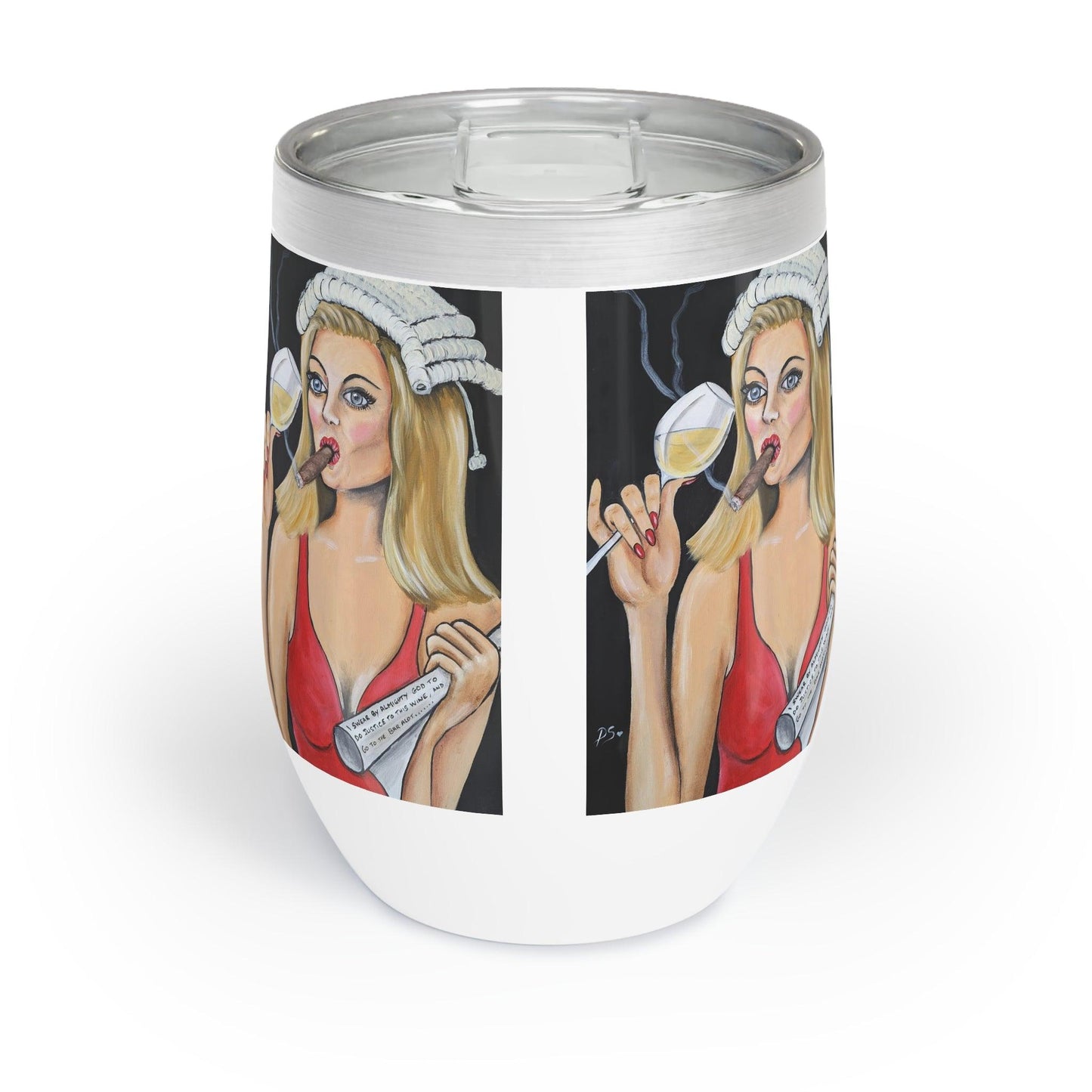 Justice for the wine - Chill Wine Tumbler - Boozenbabes