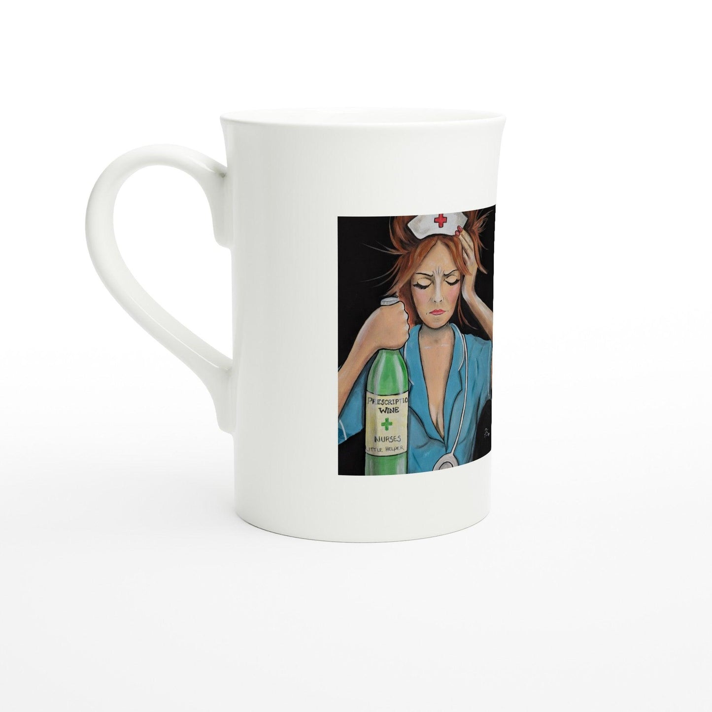 NHS Hell - White 10oz Porcelain Slim Mug - Boozenbabes
