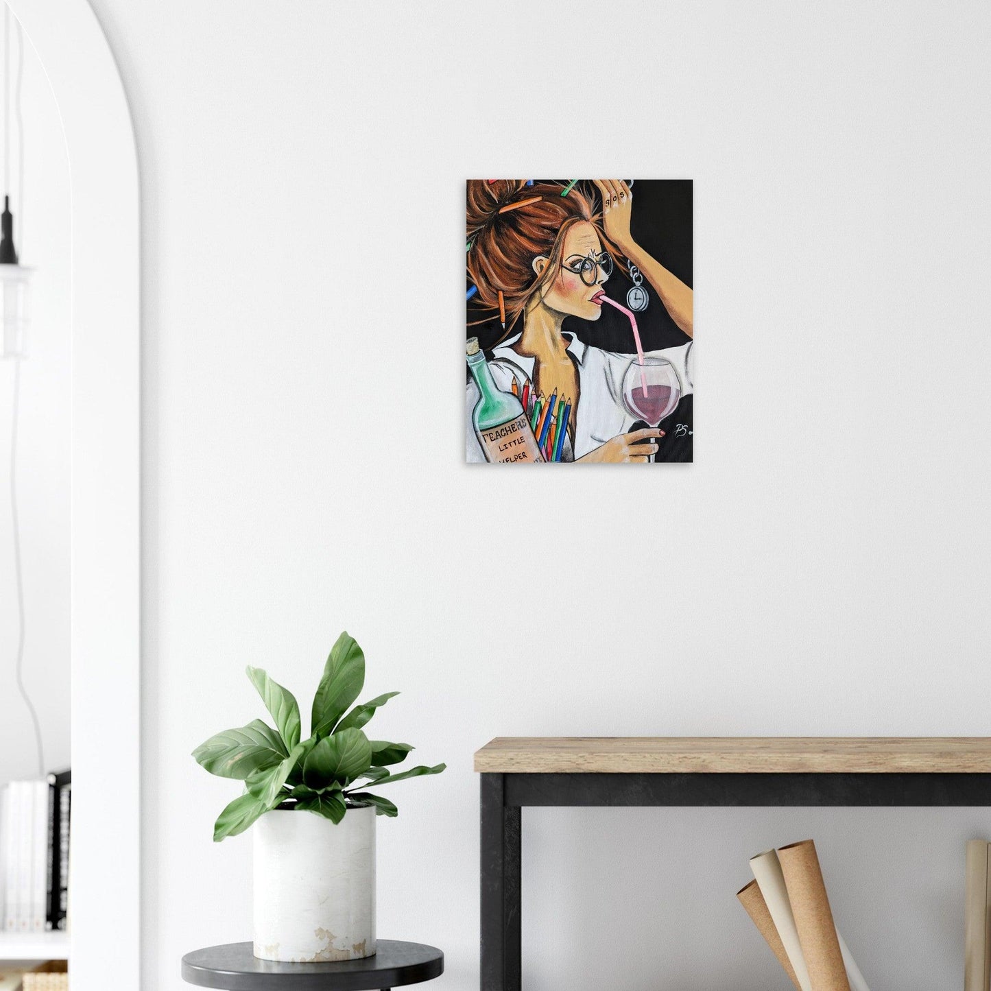 "No Time..... For wine" Teacher- Museum-Quality Matte Paper Poster - Boozenbabes