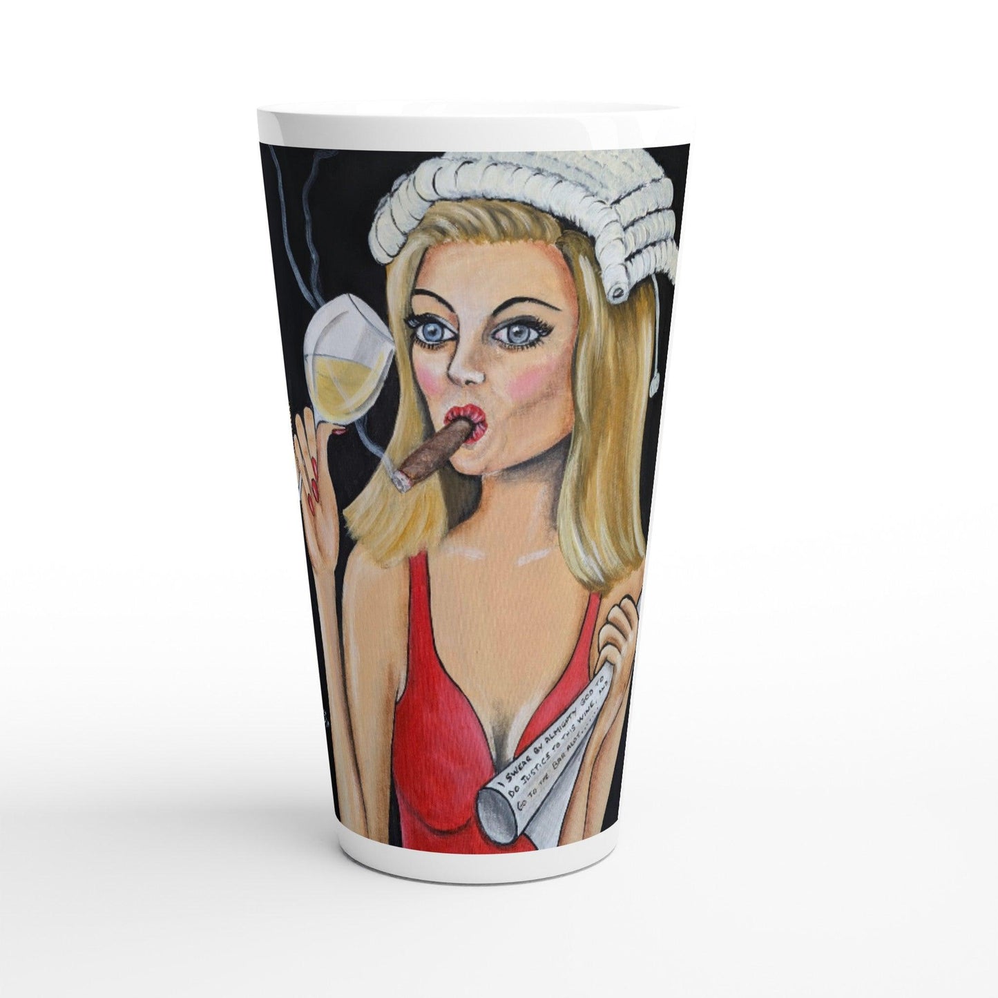 Qualified to Drink - White Latte 17oz Ceramic Mug - Boozenbabes
