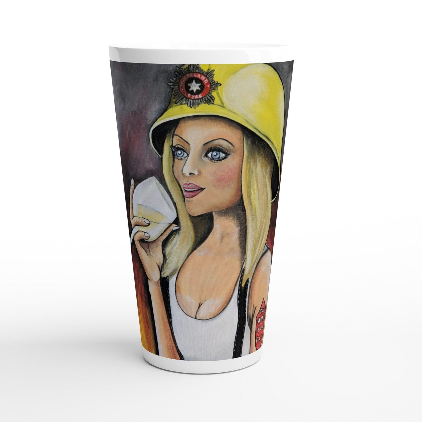This Girl is on Fire - White Latte 17oz Ceramic Mug - Boozenbabes