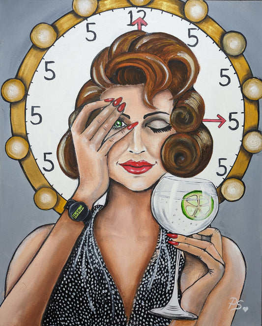 "It's five o'clock somewhere" original painting